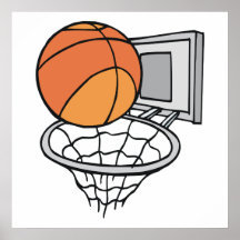 Basketball- und Netzvektorgraphik Plakatdrucke