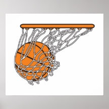 Basketball woosh Ball in der Nettovektorillustrati Plakate