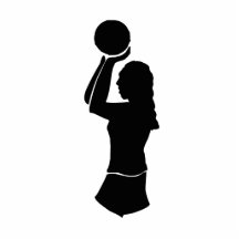 Basketballmädchen-Silhouette Photo Figur