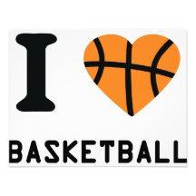 Basketballsymbol der Liebe I Individuelle Einladung