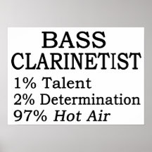 Bass-Clarinetistt Heißluft Posterdrucke