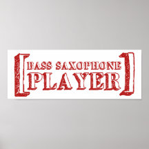 Bass-Saxophon-Spieler Posterdrucke