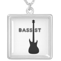 Bassist-Silhouette Personalisierter Schmuck