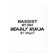 Bassist tödliches Ninja bis zum Nacht Postkarten