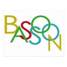 BASSOON-Buchstaben Postkarte
