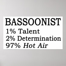 Bassoonist-Heißluft Plakat