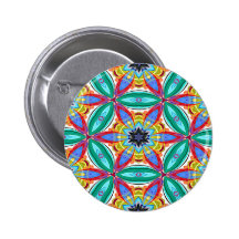 Batik-Blume Mandalaform Button