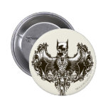 Batman-Hauben-und Schädel-Wappen Buttons