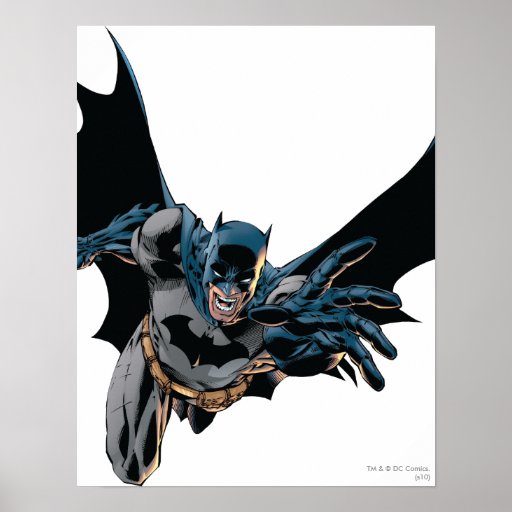 Batman vorwärts springend, Schrei Posterdruck