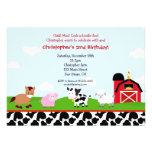 Bauernhofbarnyard-Geburtstags-Einladungen