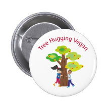 Baum, der veganen Swag umarmt Anstecknadelbuttons