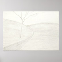 Baum entlang der Straße Plakatdruck