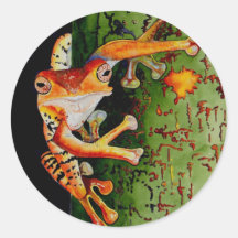 Baum-Frosch Runder Aufkleber