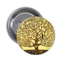 Baum Gustav Klimt des Leben-Knopfes Buttons