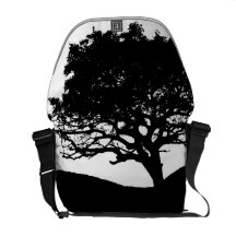 Baum-Silhouette Kurier Tasche