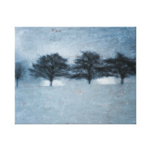 Bäume im Schnee II Leinwanddrucke