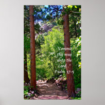 Bäume und Vers des Weg-Druck-w/Scripture Poster