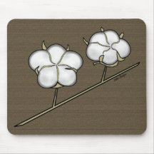 Baumwollrunde samenkapsel Mousepad