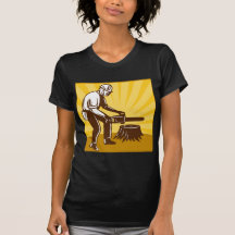Baumzüchterbaumchirurgkettensäge Retro Shirts