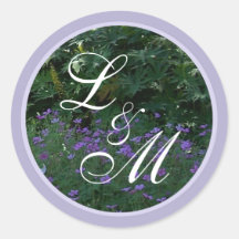 BC Monogramm der Garten-Blumen 6 Runder Aufkleber