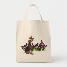 Beagle-Schmetterlings-Stiefmütterchen-Lebensmittel