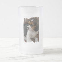 Beagle-Welpen-mattierter Bier-Becher Kaffee Haferl