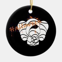 Beängstigende glückliche Pinkie-Elefant-Halloween- Weihnachtsbaum Ornament
