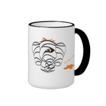 Beängstigende Mamaglücklicher Pinkie-Elefant-Hallo Tasse