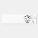 Beängstigender Mama LuckyPinkie Elefant-Halloween- Autosticker