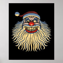 Beängstigender Sankt-Clown Plakat