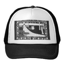 Beardsley Kunst Nouveau Schwarzweiss-Frau Kultcaps