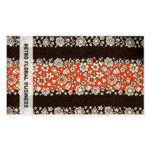 Beautiful Retro Floral Abstract Flower Artwork Business Card