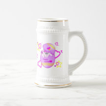 Becher niedlicher glücklicher Pinkie-glücklicher O Haferl