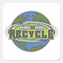 Bedecken Sie verringern, wiederverwenden und recyc Sticker