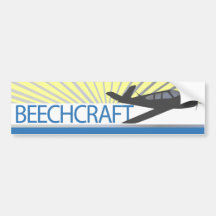Beechcraft Flugzeuge Auto Sticker