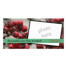 Beerenweihnachtsfotokarte