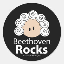 Beethoven-Felsen-Beethoven-Aufkleber 20 Satz