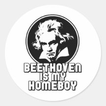 Beethoven Runder Sticker