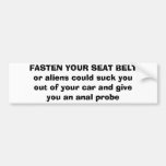 BEFESTIGEN Sie IHRE SITZBELTor Außerirdischen könn Autosticker