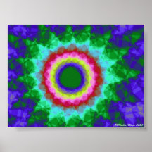 Beflecktes Glas-Fraktal Plakatdrucke