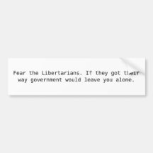 Befürchten Sie den Liberalist-Autoaufkleber
