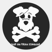 Befürchten Sie den PiratSchnauzer Sticker