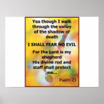 Befürchten Sie kein schlechtes Psalm-SchriftsSprit Plakatdruck