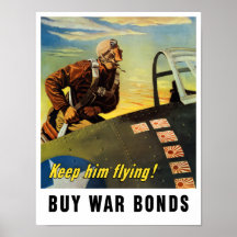 Behalten Sie ihn Fliegen! Kaufen Sie Kriegs-Bindun Poster