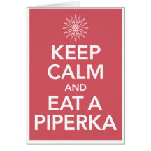 BEHALTEN SIE RUHE UND ESSEN SIE EIN PIPERKA KARTE