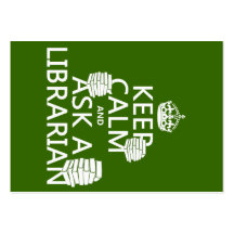 Behalten Sie Ruhe und fragen Sie einen Bibliotheka Visitenkarten Vorlagen