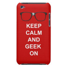 Behalten Sie Ruhe und Geek an Barely There iPod Case