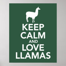 Behalten Sie Ruhe und Liebe-Lamas drucken oder Pla