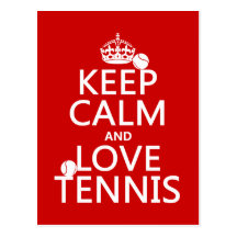 Behalten Sie Ruhe-und Liebe-Tennis (fertigen Sie F Postkarte