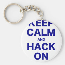 Behalten Sie Ruhe und zerhacken Sie an Schlüsselband